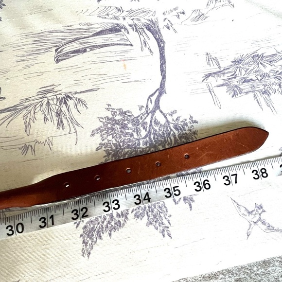 Vintage Chicos Belt Brown Genuine Leather Buckle Unique Southwest Braided Belt - Picture 11 of 14